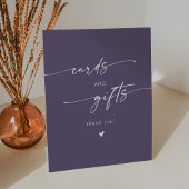 Signe De Table Boho Chic Plum Purple Cartes de mariage et cadeaux
