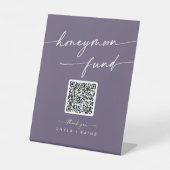 Signe De Table Boho Chic Prune Violet Mariage Caisse De Noces (Recto)