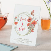 Signe De Table Boho Chic Red Poppies, Cartes de Brunch nuptiale e (In SItu)