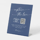 Signe De Table Boho Chic Royal Blue Capturez le Mariage d'amour (Recto)