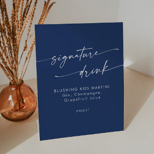 Signe De Table Boho Chic Royal Blue Mariage Signature Boire