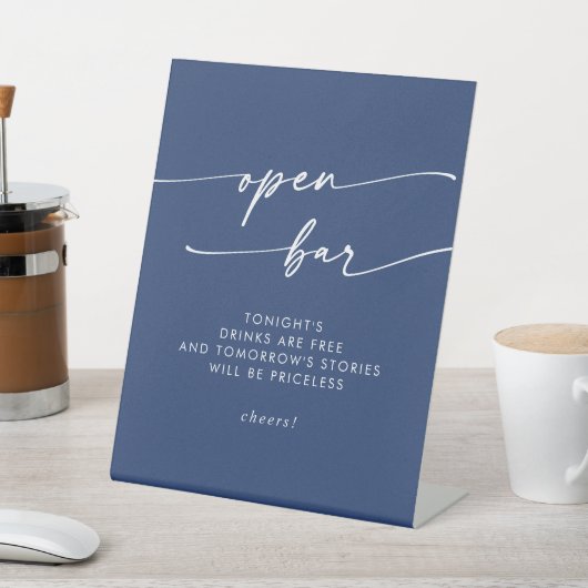 Signe De Table Boho Chic Royal Blue Open Bar Mariage (In SItu)