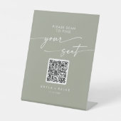 Signe De Table Boho Chic Sage Green Seing Chart QR Code (Recto)