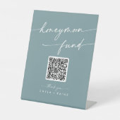Signe De Table Boho Chic Seafoam Teal Wedding Honeymoon Fund (Recto)