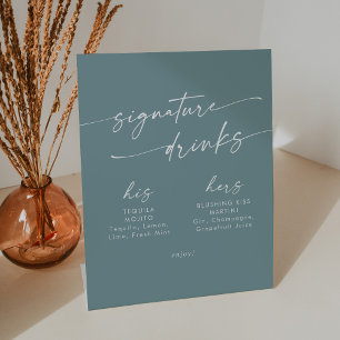 Signe De Table Boho Chic Seafoam Turquoise Mariage Signature Bois