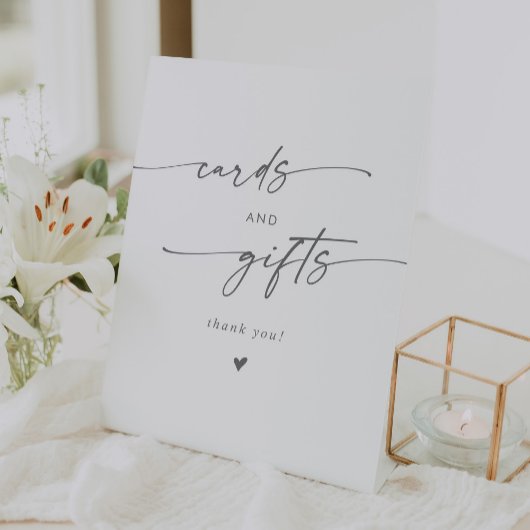 Signe De Table Boho Chic Silver Grey Cartes de mariage et cadeaux