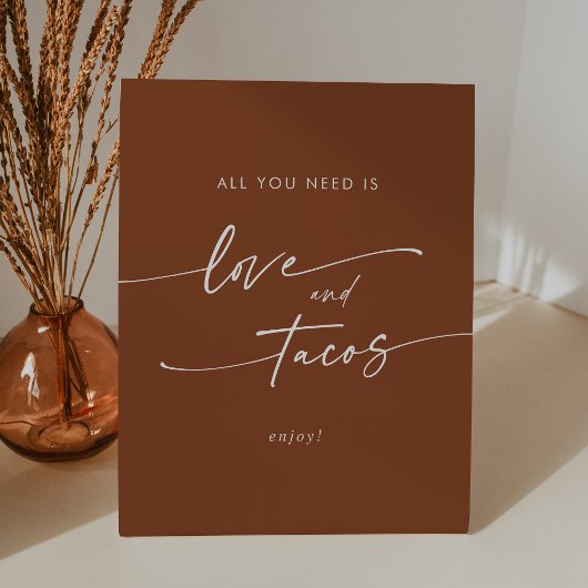 Signe De Table Boho Chic Terracotta Love Taco Bar Mariage