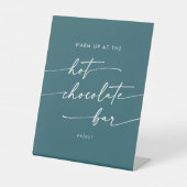 Signe De Table Boho Chic Turquoise Bleu Chocolat Chaud Bar (Recto)