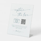 Signe De Table Boho Chic Turquoise et blanc Capturez le Mariage d (Recto)