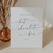 Signe De Table Boho Chic Turquoise et blanc Hot Chocolat Bar