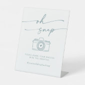 Signe De Table Boho Chic Turquoise et blanc Oh Snap Mariage Hasht (Recto)