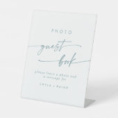 Signe De Table Boho Chic Turquoise et blanc Photo Mariage du livr (Recto)