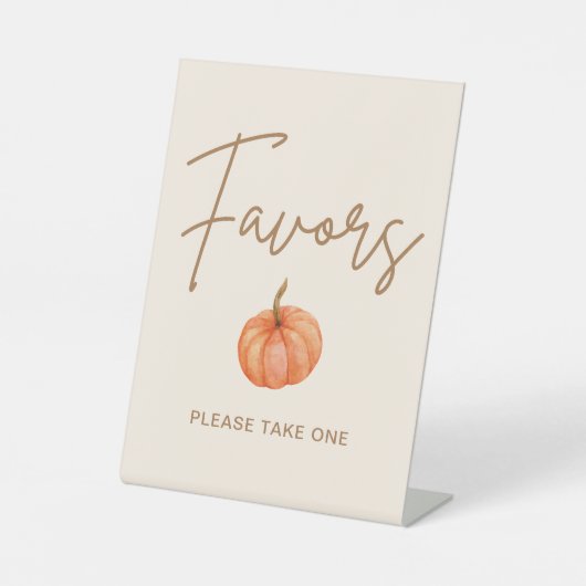 Signe De Table Boho Citrouille Baby shower Faveur (Recto)
