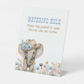 Signe De Table Boho Cowboy Elephant Baby shower Watering Hotte (Recto)