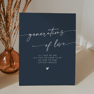 Signe De Table Boho Dark Navy Blue Generations of Love Mariage