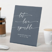Signe De Table Boho Dark Navy Blue Sparkler Envoyer Mariage (In SItu)