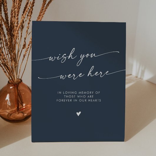 Signe De Table Boho Dark Navy Mémorial Bleu Souhaite Que Vous Éti