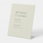 Signe De Table Boho Deco d'automne | Menu Cocktail crème (Recto)