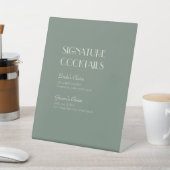 Signe De Table Boho Deco d'automne | Sage Green Cocktail Menu (In SItu)