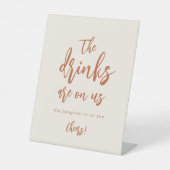 Signe De Table Boho Dessert Funny Mariage Open Bar Sign (Recto)