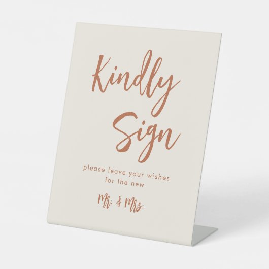 Signe De Table Boho Dessert Mariage Livre d'or (Recto)