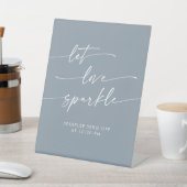 Signe De Table Boho Dusty Blue Sparkler Envoyer Mariage (In SItu)