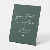 Signe De Table Boho Emerald Green Generations of Love Mariage (Recto)