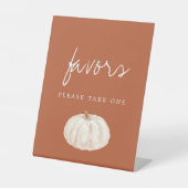 Signe De Table Boho Fall Citrouille Baby shower Faveur (Recto)