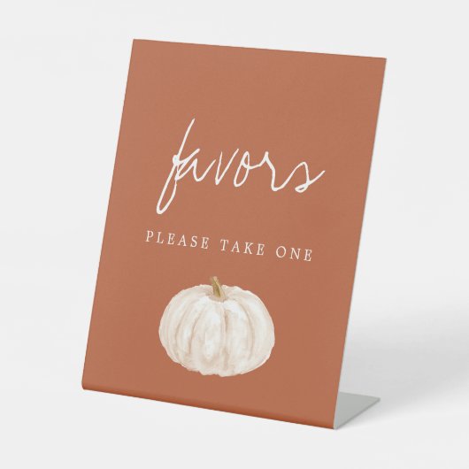 Signe De Table Boho Fall Citrouille Baby shower Faveur (Recto)