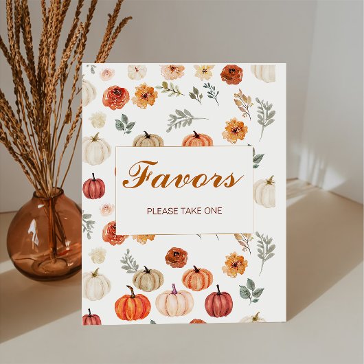 Signe De Table Boho Fall Citrouille Faveurs Baby shower