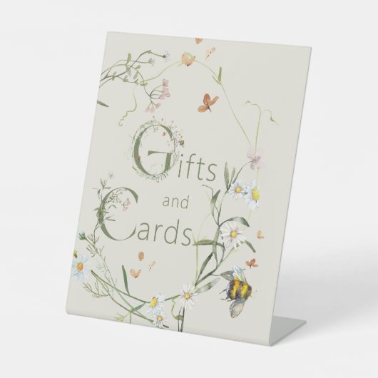 Signe De Table Boho Fleur sauvage Bee Fête des mariées Cadeaux et (Recto)