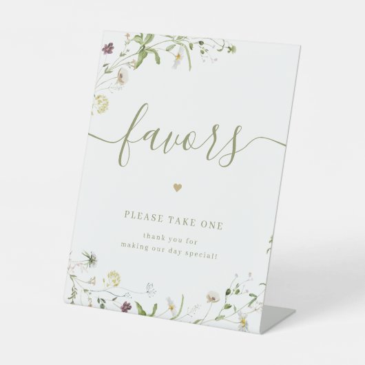 Signe De Table Boho Fleur sauvage Faveurs de mariage S'il vous pl (Recto)