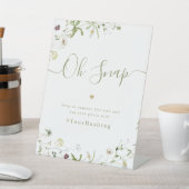 Signe De Table Boho Fleur sauvage script Mariage rustique Oh Snap (In SItu)