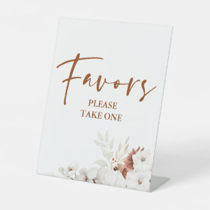 Signe De Table Boho floral blanc en terre cuite moderne favorise