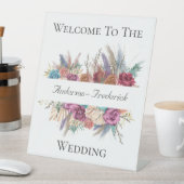 Signe De Table Boho Floral Elegant Script Mariage Affiche de bien (In SItu)