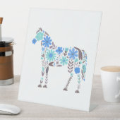 Signe De Table Boho Floral Horse (In SItu)