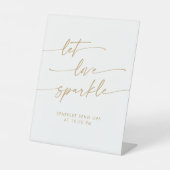 Signe De Table Boho Gold et White Sparkler Envoyer Mariage (Recto)