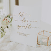 Signe De Table Boho Gold et White Sparkler Envoyer Mariage