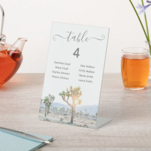 Signe De Table Boho Joshua Tree Mariage de verdure