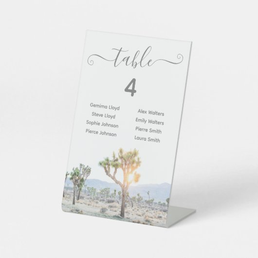 Signe De Table Boho Joshua Tree Mariage de verdure (Recto)