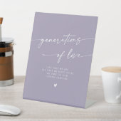 Signe De Table Boho Lavender Purple Generations of Love Mariage (In SItu)