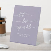 Signe De Table Boho Lavender Purple Sparkler Envoyer Mariage (In SItu)