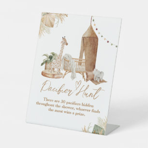 Signe De Table Boho Modern Heart Police Baby shower Pacifique cha