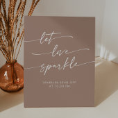 Signe De Table Boho Neutral Taupe Sparkler Envoyer Mariage