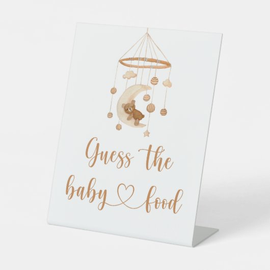 Signe De Table Boho nursery Guess the baby food (Recto)