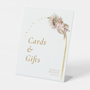 Signe De Table Boho Oasis Bouquet Cartes d'arc Cadeaux White ID95