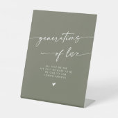 Signe De Table Boho Olive Green Generations of Love Mariage (Recto)