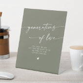 Signe De Table Boho Olive Green Generations of Love Mariage (In SItu)