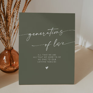 Signe De Table Boho Olive Green Generations of Love Mariage