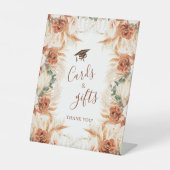 Signe De Table Boho Pampas Graduation Cartes et Cadeaux (Recto)